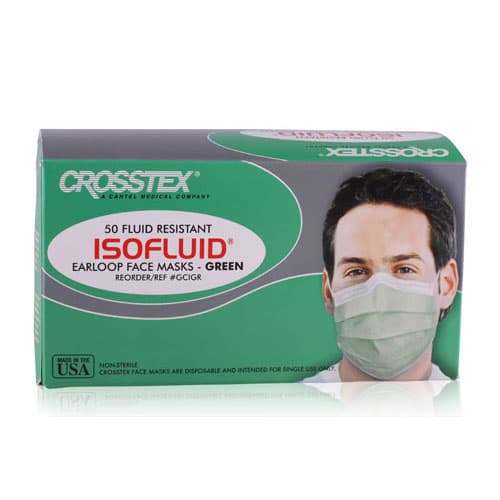Isofluid™ Surgical Earloop Face Mask, ASTM Level 1, Green, Latex-Free, 50/Box, GCIGR thumbnail 13