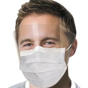 Crosstex Ultra Sensitive FogFree Earloop Surgical Face Mask with Shield, ASTM Level 3, White, 25/Box, GCPWS thumbnail 7