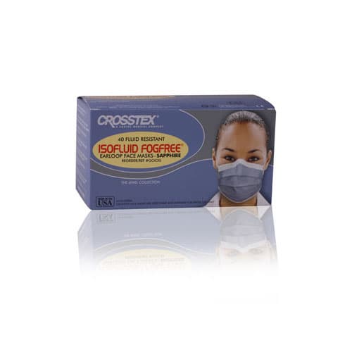 Isofluid FogFree™ Surgical Face Mask, ASTM Level 1, Sapphire, Ear Loop, Box of 40, GCICXS thumbnail 12