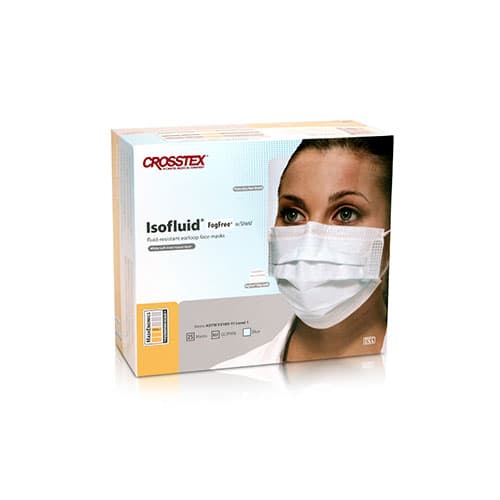 Isofluid FogFree Earloop Surgical Face Mask with Splash Visor, ASTM Level 1, Blue, 25/Box, GCIPWB thumbnail 10