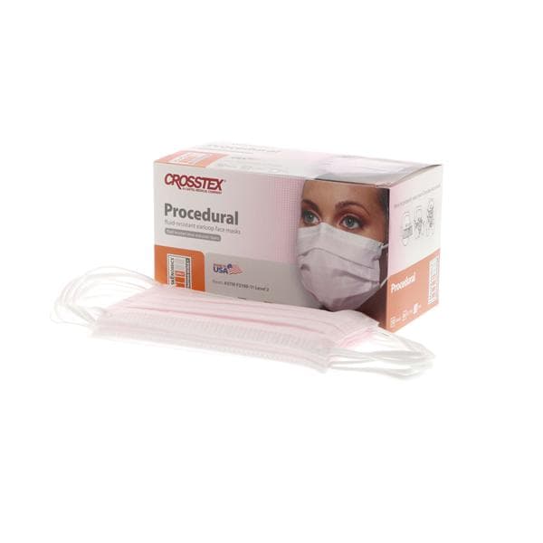 Crosstex Procedural Earloop Face Mask, ASTM Level 2, Pink, Latex-Free, 50/Box, GCPPK thumbnail 15