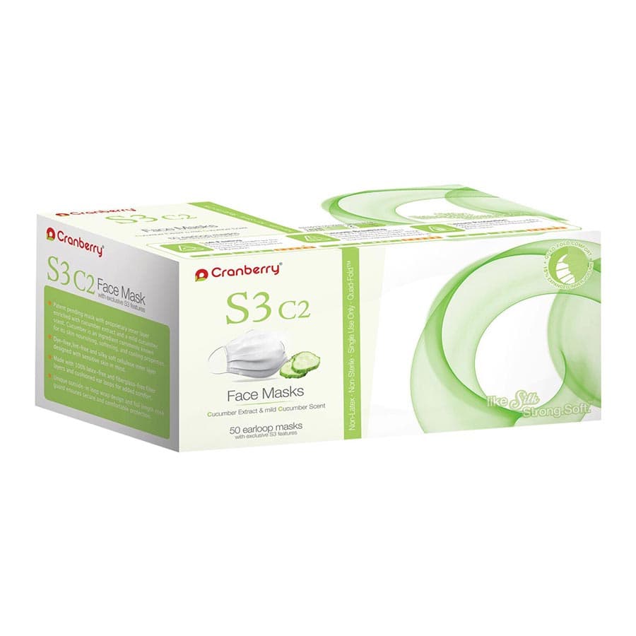 Cranberry S3 C2 Earloop Face Mask, ASTM Level 3, Blue, Cucumber Scent, 50/Box, S3070B thumbnail 13