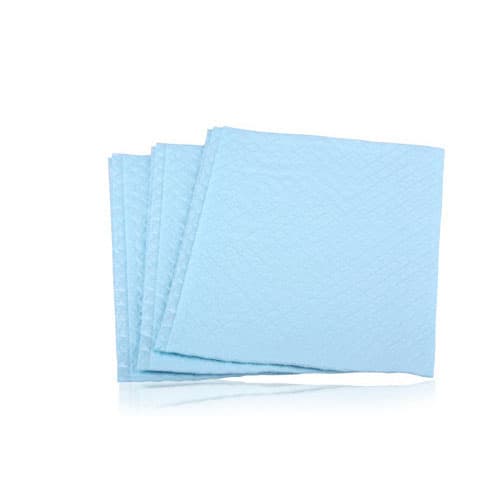 Tidi Choice Green Diamond-Embossed Patient Bib, 13" x 18", 2-Ply Tissue/1-Ply Poly, 500/Box, 919462 thumbnail 4
