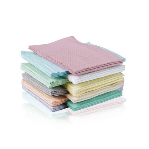 Tidi Choice White Diamond-Embossed Patient Bib, 2-Ply Tissue/1-Ply Poly, 13" x 18", 500/Box, 919461 thumbnail 5