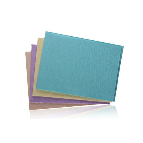 Crosstex Advantage 2-Ply Paper/1-Ply Poly Patient Towels, 13" x 18", Aqua, Vantage Fold, 500/Case, WEXAAQ thumbnail 5