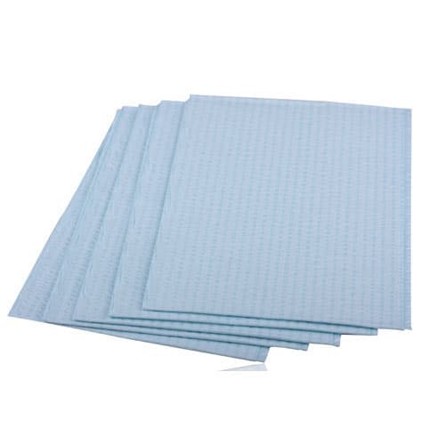 Crosstex Advantage Patient Towels, 2-Ply Tissue/1-Ply Poly, 13" x 18", Blue, Vertical Embossed, Vantage Fold, 500/Case, WEXABL thumbnail 10