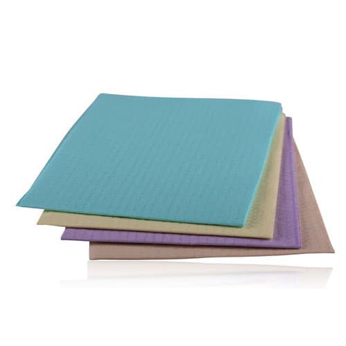 Crosstex Advantage Patient Towels/Bibs, 2-Ply Paper + 1-Ply Poly, 13" x 18", Lavender, Vantage Fold, 500/Case, WEXALV thumbnail 6