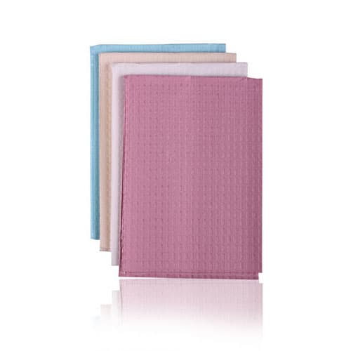 Tidi Patient Bibs, 3-Ply Tissue with Poly Backing, Waffle-Embossed, Gray, 13" x 18", 500/Case, 917405 thumbnail 7