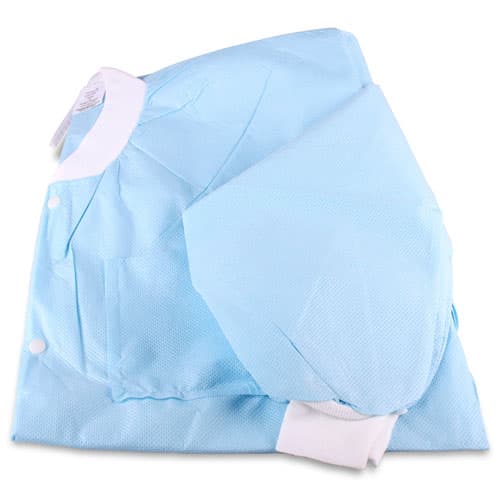 Extra-Safe Sky Blue Lab Jacket, Medium, Latex-Free, Fluid Resistant, AAMI Level 3, 10/Pk, 3630SBM thumbnail 11