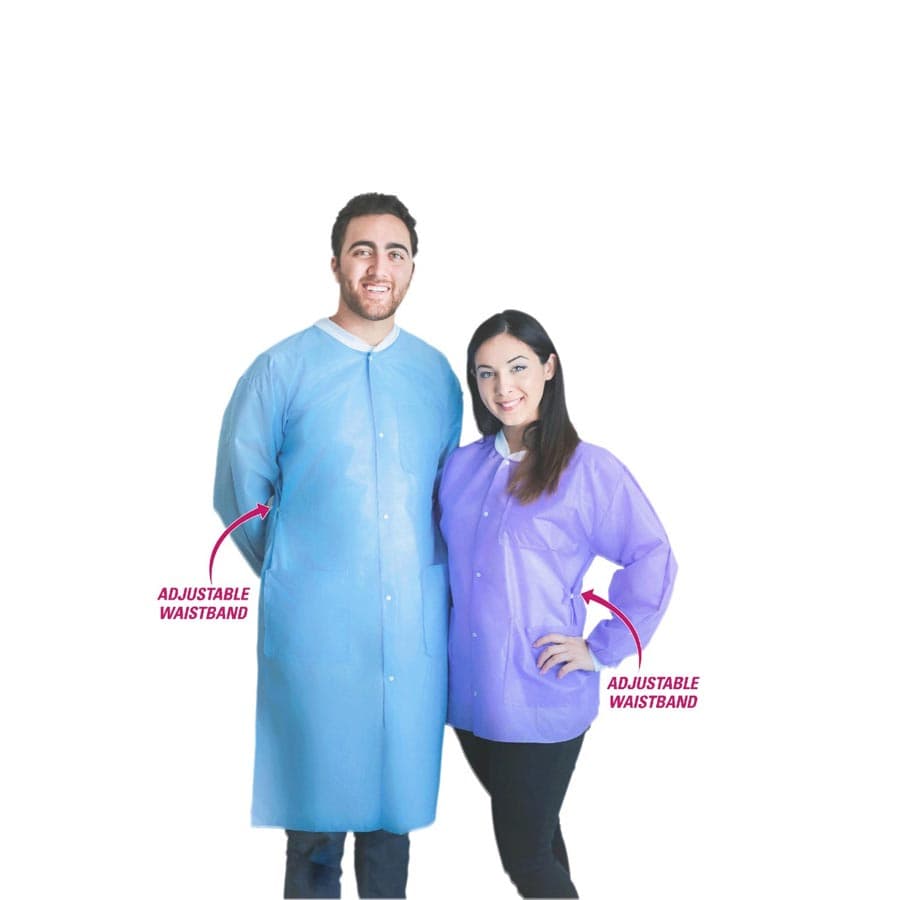 Dukal FitMe Lab Coat, Ceil Blue, Small, 10/Pack, UGC-6603-S thumbnail 4
