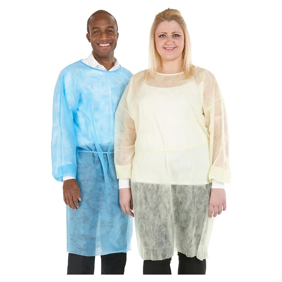 SafeWear Form-Fit Disposable Isolation Gown, Regular, Bright Blue, Latex-Free, 12/Pk, 8114 thumbnail 13