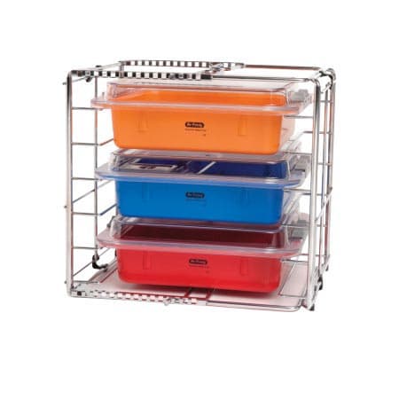 Hu-Friedy IMS Signature Series Adjustable 3 Tub Rack, Metal, White, IMS-1433 thumbnail 3