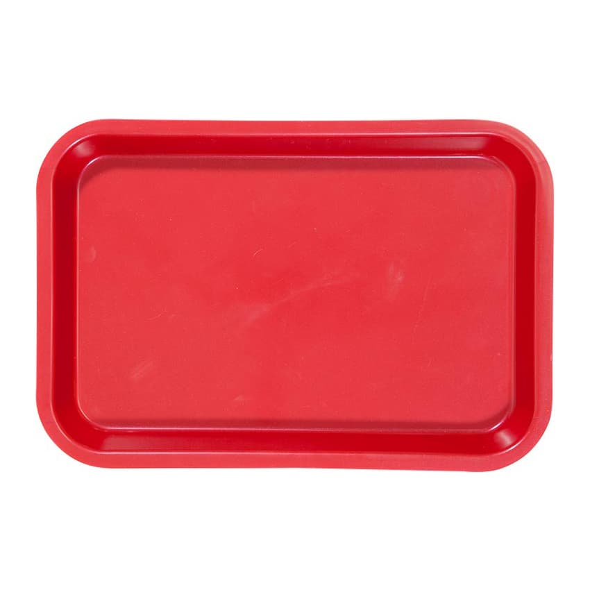 Zirc Mini Tray, F-Size, Flat, Red, 9-3/8" x 6-3/8" x 7/8", 20Z101-M thumbnail 4