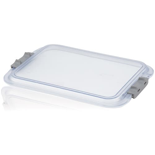 Zirc Safe-Lok Mini Tray Cover, F-Size, Clear, 9-7/8" x 6-5/8" x 1", 1/Pk, 20Z103 thumbnail 7
