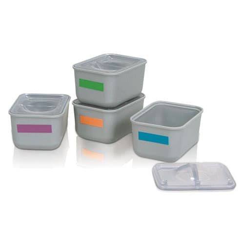 Zirc Single Tub Cup with Cover, Gray Cup / Clear Cover, 2-1/4" x 1-5/8" x 1-1/8", 1/Pk, 20Z471 thumbnail 4