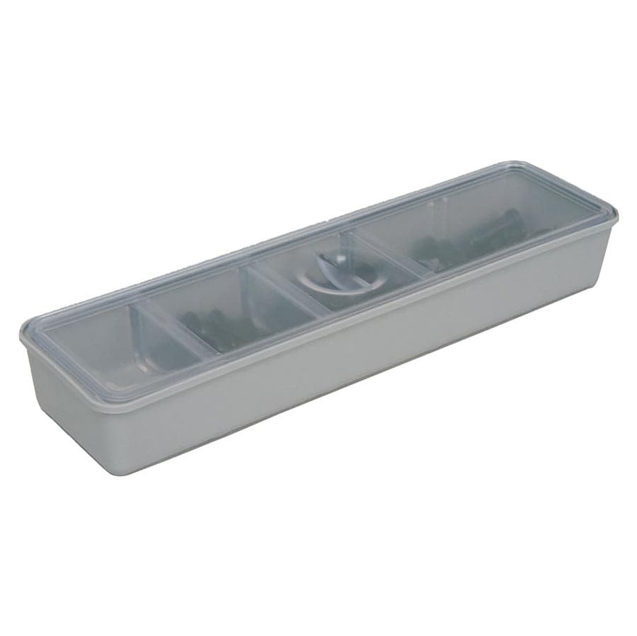Zirc Long Tub Cup with Cover, Gray, 5 Compartments, 8-3/8" x 2-5/16" x 1-1/8", 1/Pk, 20Z473 thumbnail 10