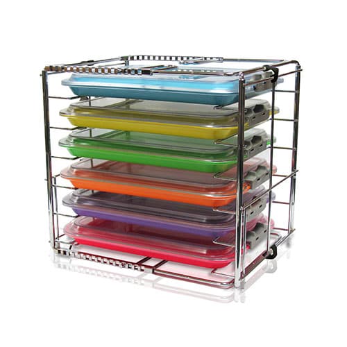 Zirc Multi-Mod Rack, 6-Place, Adjustable Chrome-Plated Tray & Tub Rack, 21Z105 thumbnail 10