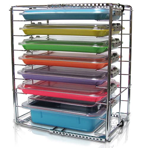 Zirc Multi-Mod Rack, 8-Place, Chrome-Plated Metal, Adjustable, 21Z410 thumbnail 6
