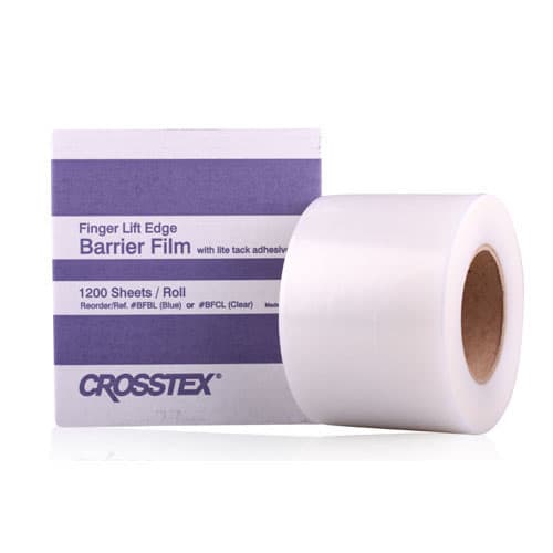 Crosstex Finger Lift Edge Barrier Film, Clear, 4" x 6", 2 mil, 1200 Sheets/Roll, BFCL thumbnail 10