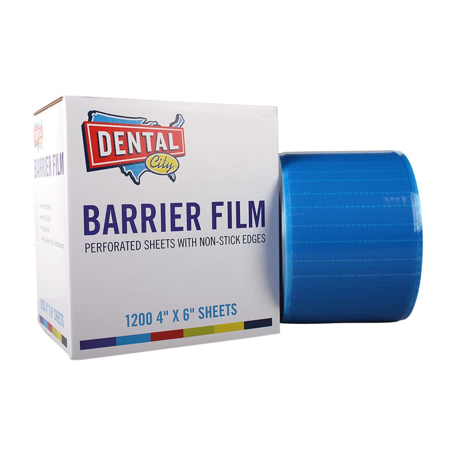 Dental City Barrier Film 4x6 Perforated Sheets, Blue, 1200/Box - Dental City - Barrier Film 4x6 Perforated Sheets - Image 1