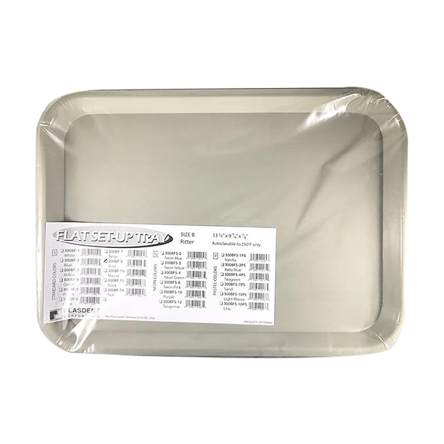 Plasdent Set-Up Flat Tray, Size B (Ritter), Gray, 13-1/2" x 9-5/8" x 7/8", 1/Pk, 300BF-9 thumbnail 9