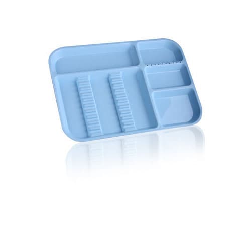 Plasdent Divided Set-Up Tray, Size B (Ritter), Black, 13-1/2" x 9-5/8" x 7/8", 300BD11 thumbnail 2