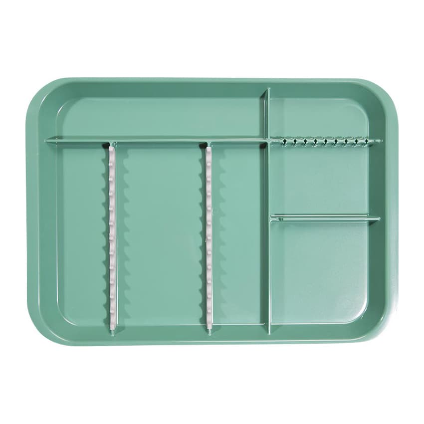Zirc B-Lok Divided Setup Tray, Green, Size B, 13-3/8" x 9-5/8" x 7/8", 20Z451D thumbnail 5