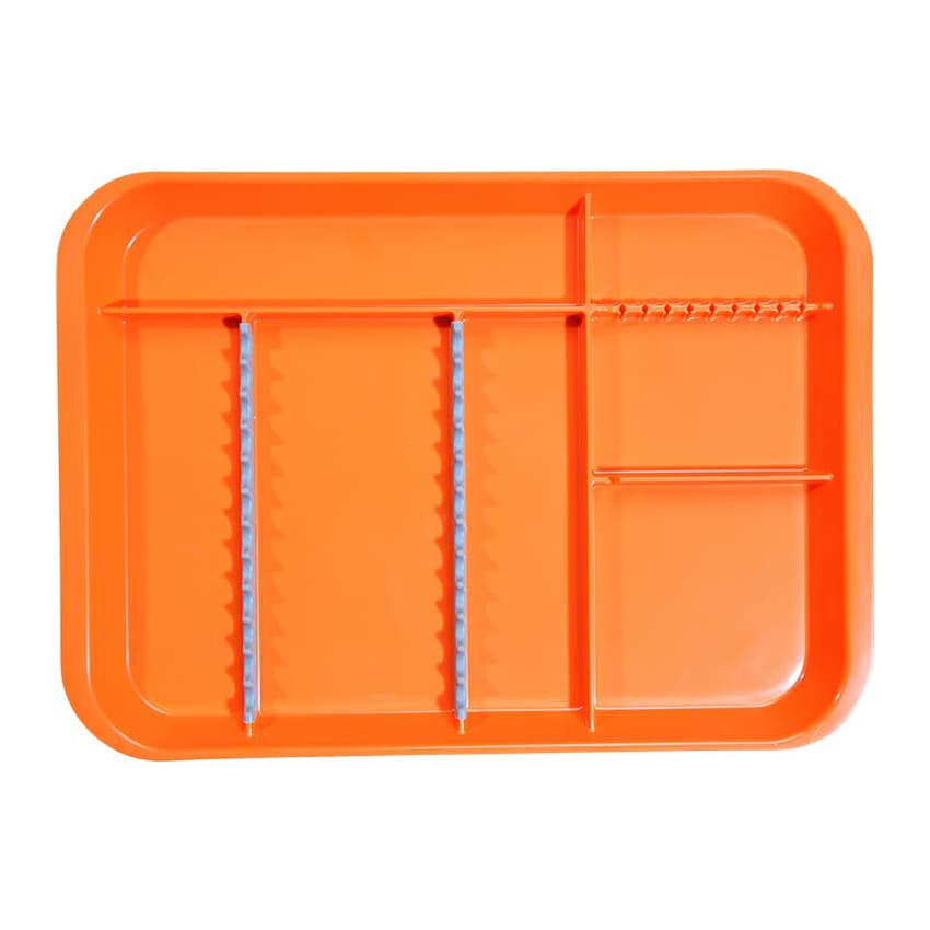 Zirc B-Lok Divided Setup Tray, Size B (Ritter), Neon Orange, 13-3/8" x 9-5/8" x 7/8", 20Z451Q thumbnail 4