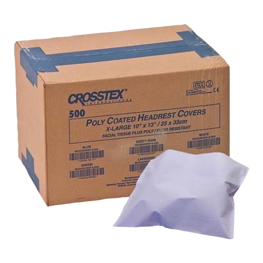 Crosstex Non-Woven Headrest Covers, White, 10" x 13", Extra Large, Latex Free, 500/Case, L3C thumbnail 8