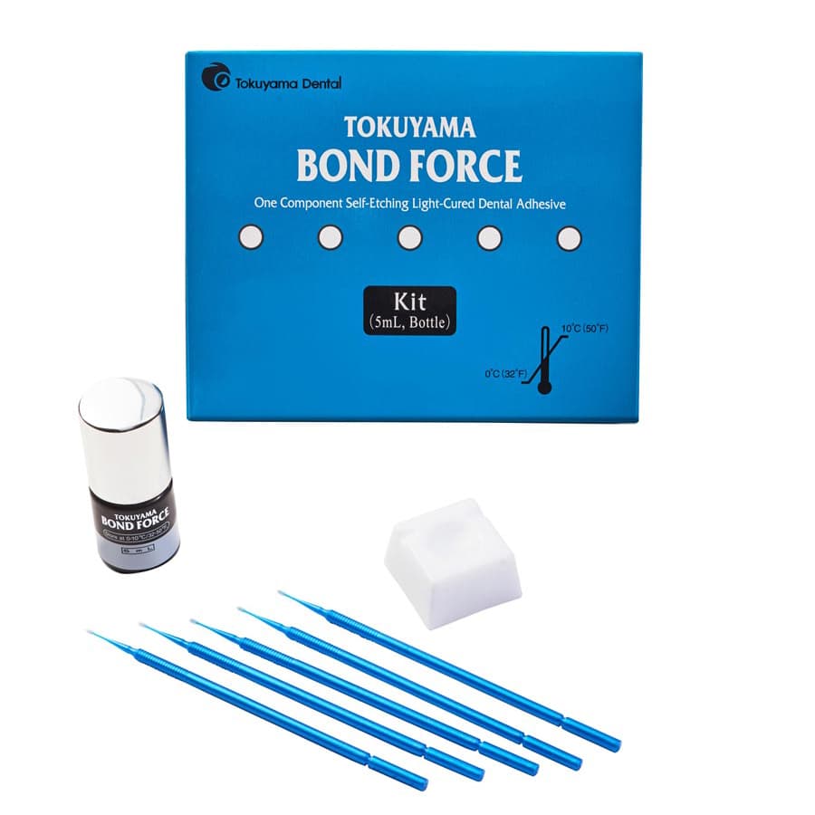 Bond Force Seventh-Generation Self-Etch Bonding Agent, Light-Cure, Bottle Kit, 5 mL Bottle with 50 Disposable Applicators & Mixing Well, 14912 thumbnail 12