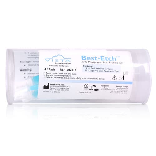 Best-Etch Etching Gel, 37% Phosphoric Acid, Standard Kit, 1.2 ml Syringes, Blue, 4/Pk, 502115 thumbnail 15