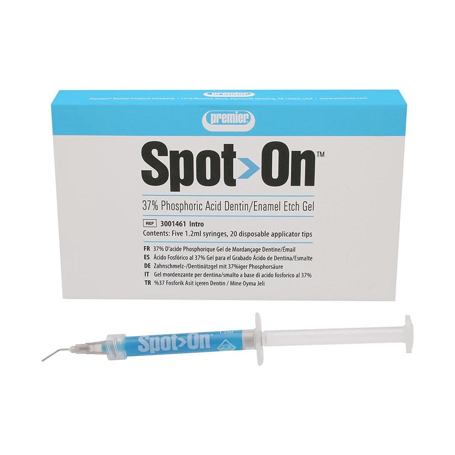 Spot-On Etch 37% Phosphoric Acid Etch Gel, High Viscosity, Blue, Bulk Kit, 12 g Syringe with 10 Empty 1.2 ml Syringes & 50 Tips, 3001460 thumbnail 16