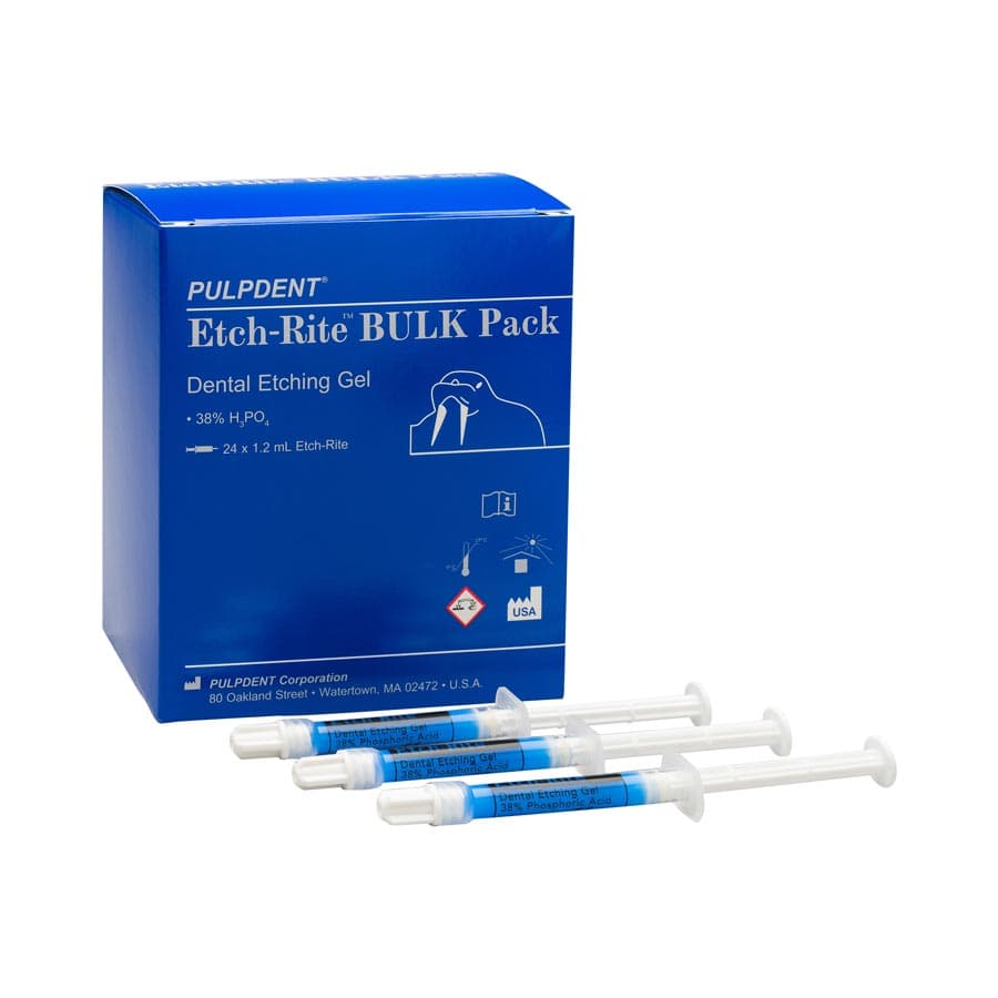 Etch-Rite Dental Etching Gel, 38% Phosphoric Acid, Blue, Thixotropic, Bulk Pack, 1.2 mL Syringe, 24/Pk, ET-24 thumbnail 17