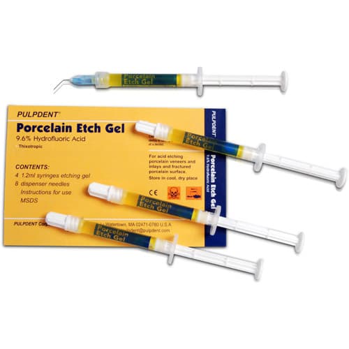 Pulpdent Porcelain Etch Gel, 9.6% Hydrofluoric Acid, Syringe Kit, 1.2 mL, 4/Pk, PEG thumbnail 16