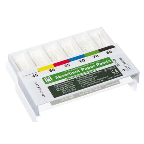 Hygenic Absorbent Paper Points, X-Fine, White, Sterile, Bulk Package, 200/Box, H03346 thumbnail 7