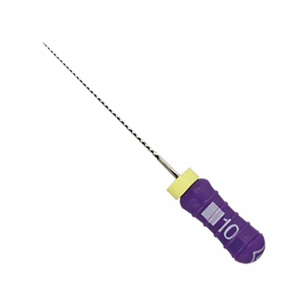 Dentsply Maillefer READYSTEEL FlexoFile #10, 25mm, Sterile Stainless Steel Hand File, Purple, 6/Pk, 6831025 thumbnail 8
