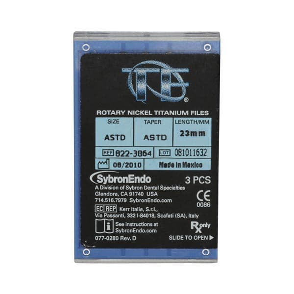 TF™ Twisted Files NiTi Rotary File, Posterior Assorted Pack, 23mm, 3/Pk, 822-3866 thumbnail 9