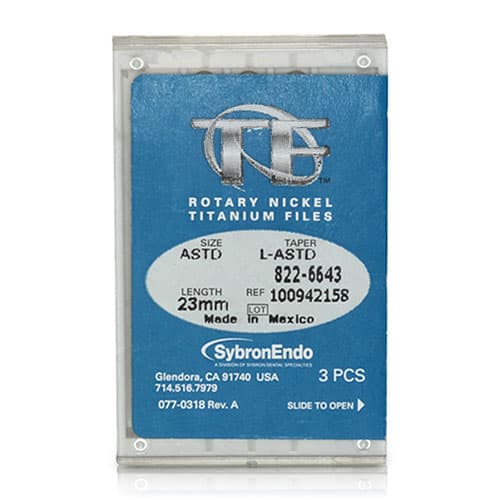 TF™ Twisted Files NiTi Rotary Files, 23mm, Large Apical Assorted (30/.06, 35/.06, 40/.04), 3/Pack, 822-6643 thumbnail 8
