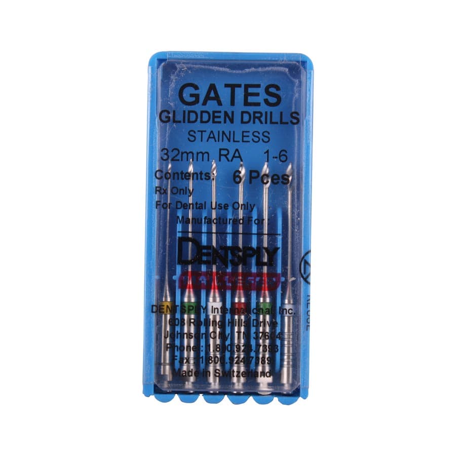 Dentsply Maillefer Gates Glidden Drills, Stainless Steel, Assorted Sizes #1-6, 32mm, 6/Pk, 671506 thumbnail 8