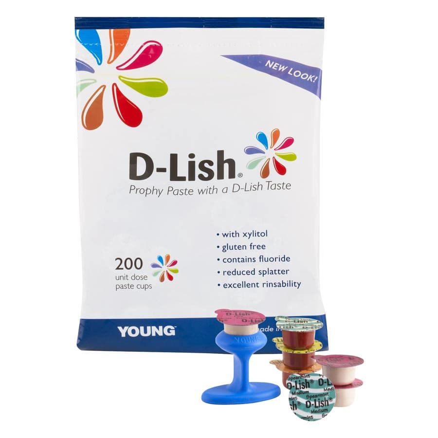 D-Lish Prophy Paste, Fine Grit, Assorted Flavors, 1.23% Fluoride, Gluten Free, 200/Bx, 304220 thumbnail 9