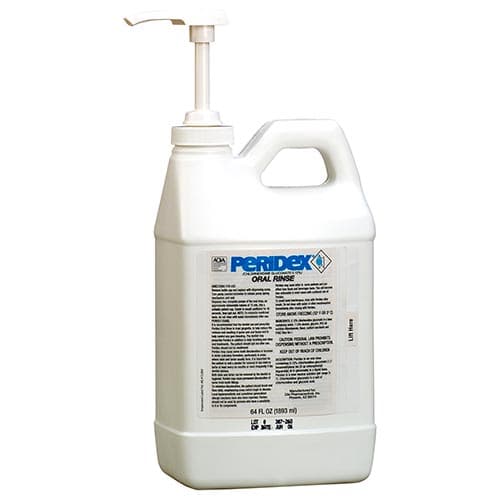Peridex Chlorhexidine Gluconate 0.12% Oral Rinse, Mint, 64 oz Bottle with Pump, 1/Pk, 12133 thumbnail 7