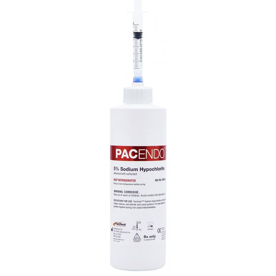 PacEndo 6% Sodium Hypochlorite Root Canal Irrigant Refill Bottle, 480 mL/16 oz, with Luer-Lock Dispensing Cap, PE-SHB thumbnail 3