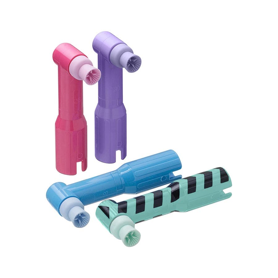 Denticator Denticolors Disposable Prophy Angles, Soft 4-Webbed Latex-Free Cup, Assorted Colors, 144/Box, 502814 thumbnail 5