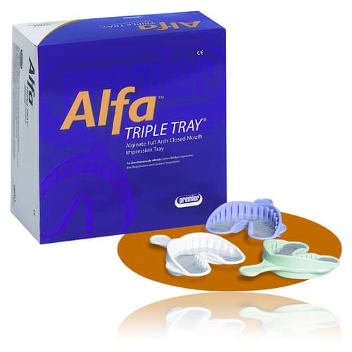 Alfa™ Triple Tray® Assorted Impression Trays, 5 Small / 14 Medium / 5 Large, 24/Box, 1006343 thumbnail 14