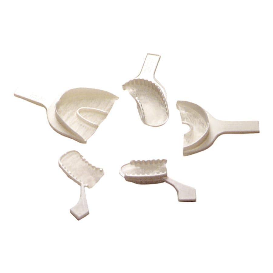 First Bite Disposable Double-Arch Impression Trays, Anterior, Rigid Polystyrene with Gauze Webbing, 30/Box, 661203 thumbnail 11
