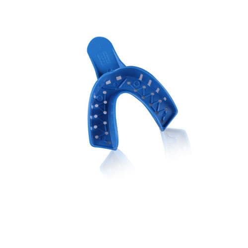 Tray Aways® #2 Perforated Disposable Impression Trays, Large Lower, Blue, 12/Pack, 0921887 thumbnail 4