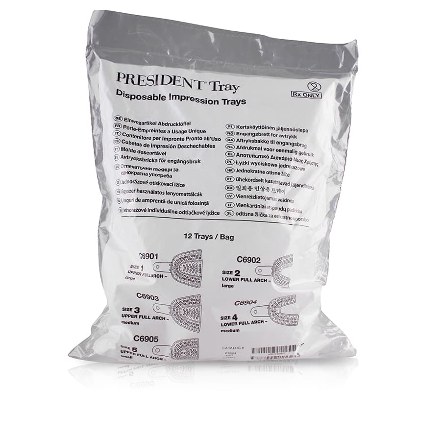 President Disposable Perforated Impression Trays, #2 Lower Large, Clear, 12/Pk, C6902 thumbnail 12