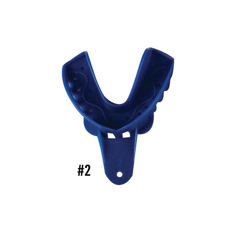 Plasdent Excellent Disposable Impression Trays, #2, Large, Lower, Perforated, Teal, 12/Pk, IT-LL thumbnail 6