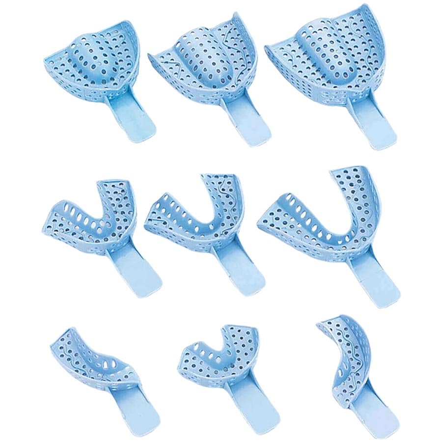 Excellent II Disposable Impression Trays, #6 Small Lower Arch, Perforated Baby Blue Plastic, 12/Pk, IT2-SL thumbnail 10