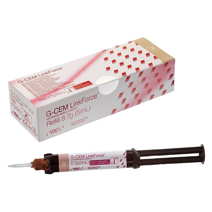 G-CEM LinkForce Adhesive Resin Cement Syringe Refill, Opaque, 8.7 g/5 mL Syringe with 20 Automix Tips, 010122 thumbnail 8